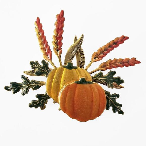 Vintage Autumn Harvest Themed Brooch Set - Picture 5 of 9